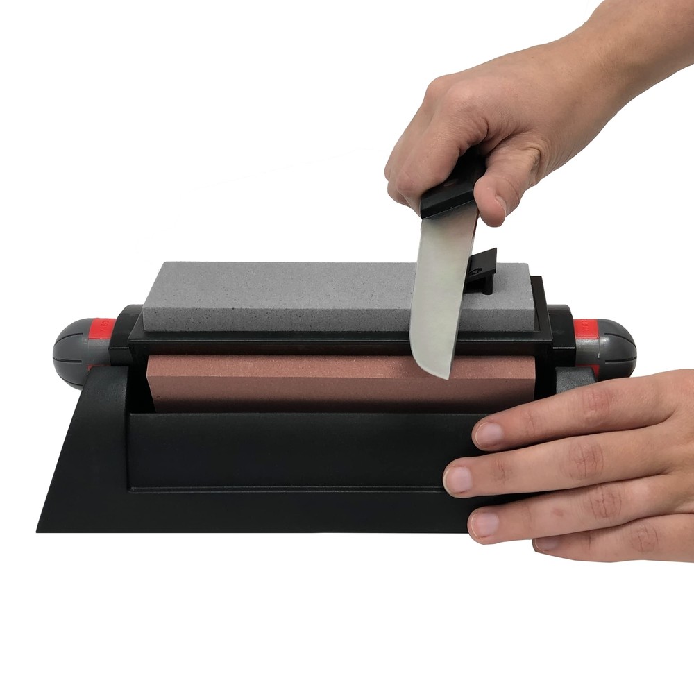 AccuSharp Stone Knife & Tool Sharpening System - Tri-Stone Knife Sharpener Kit