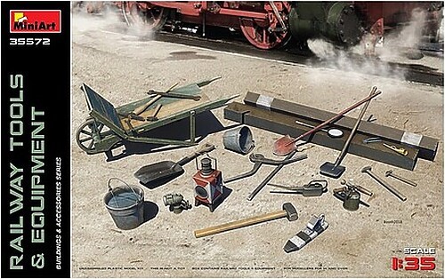 Mini-Art Railway Tools amp; Equipment (New Tool) - Plastic Model Diorama
