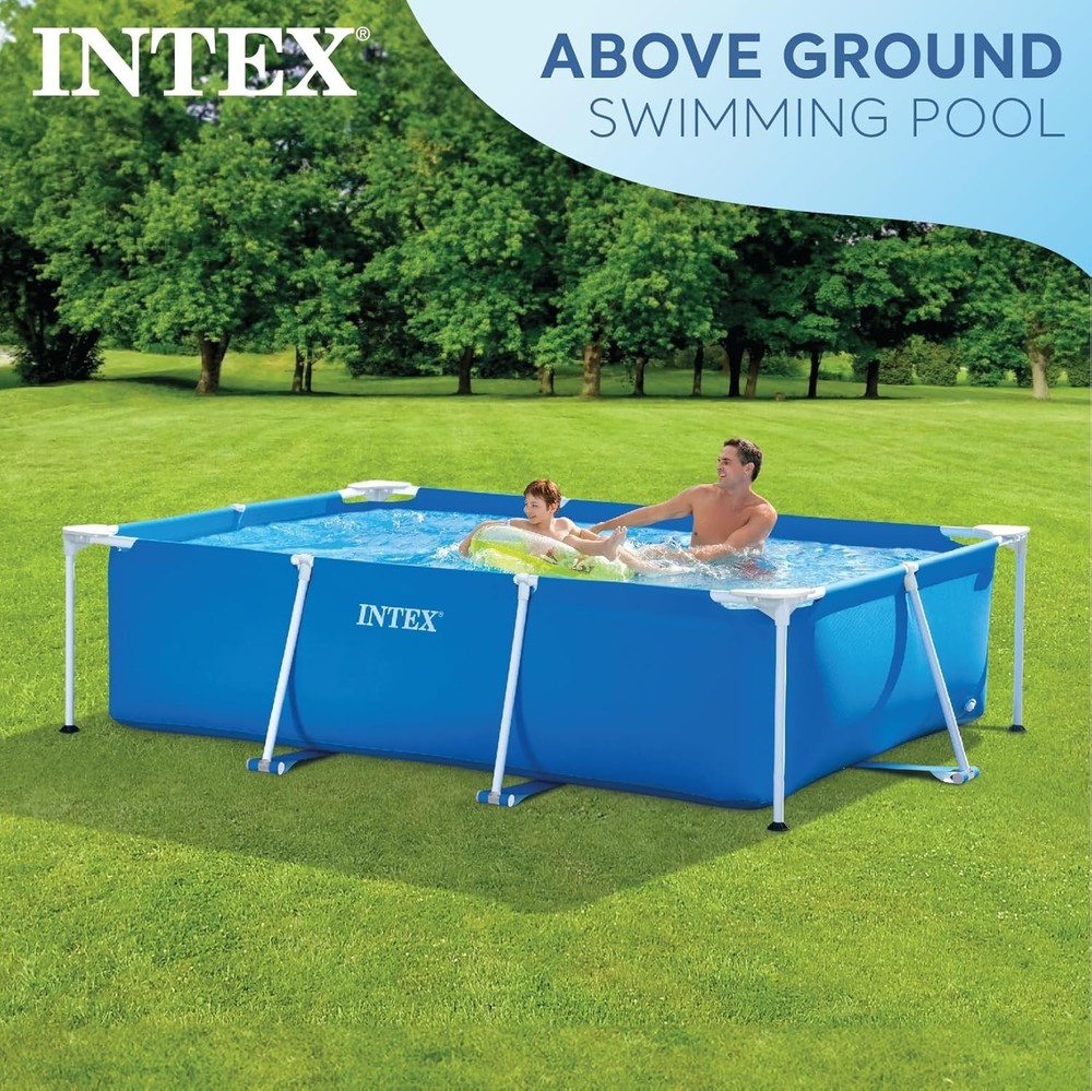 Intex 8.5ft Rectangular Above Ground Swimming Pool Frame Set Ages 6+