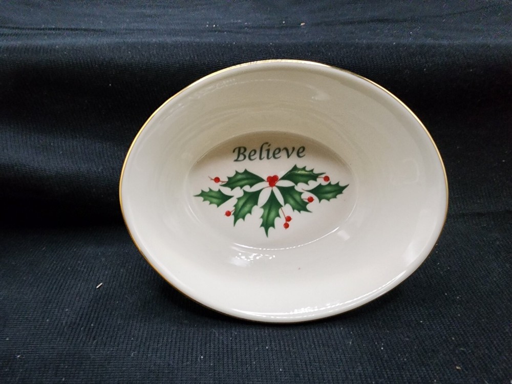 Lenox Holiday Believe Candy Dish