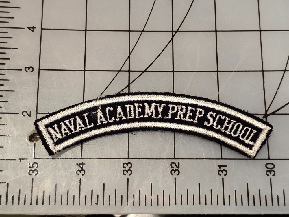 Original Patch Naval Academy Prep School Tab Cut Edge 3062