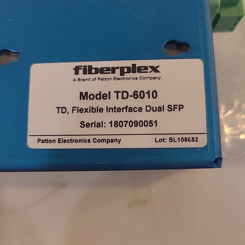 Patton Fiberplex Technigies TD-6010 Flexible Interface Dual SFP/SPF+ Workbox