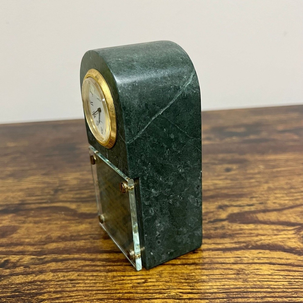 George M. Low Trophy Nasa Thiokol Space Marble Clock Space Operations Program VG