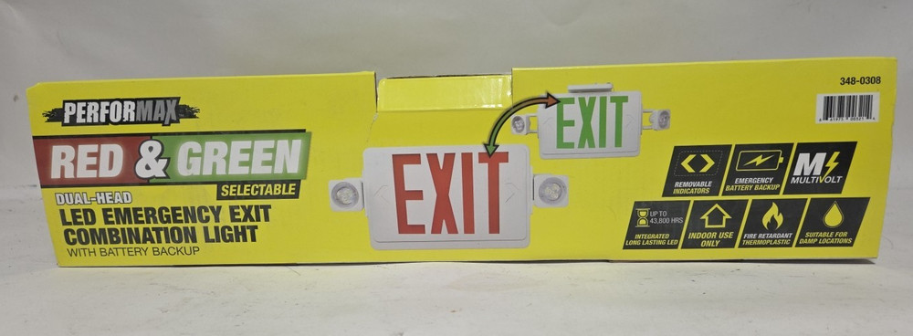 Performax™ LED Red/Green Emergency & Exit Light
