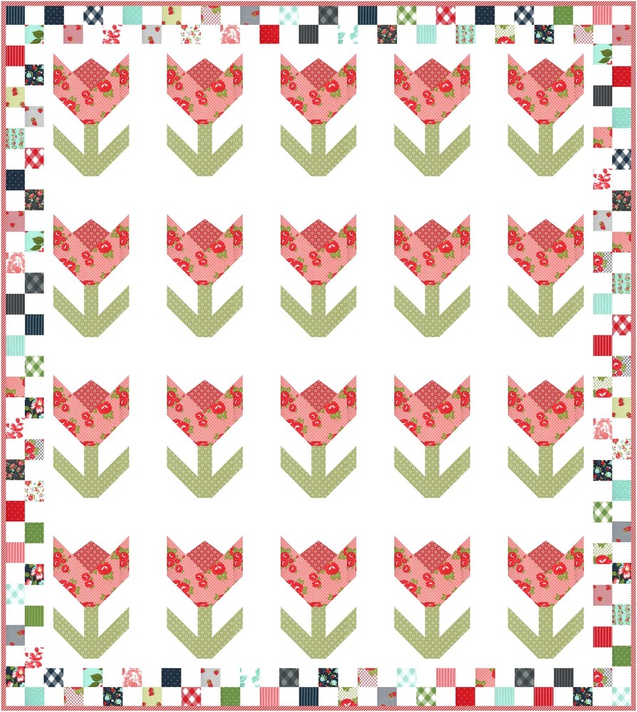 RUBY TULIPS Quilt Pattern Pastry Shop Quilts
