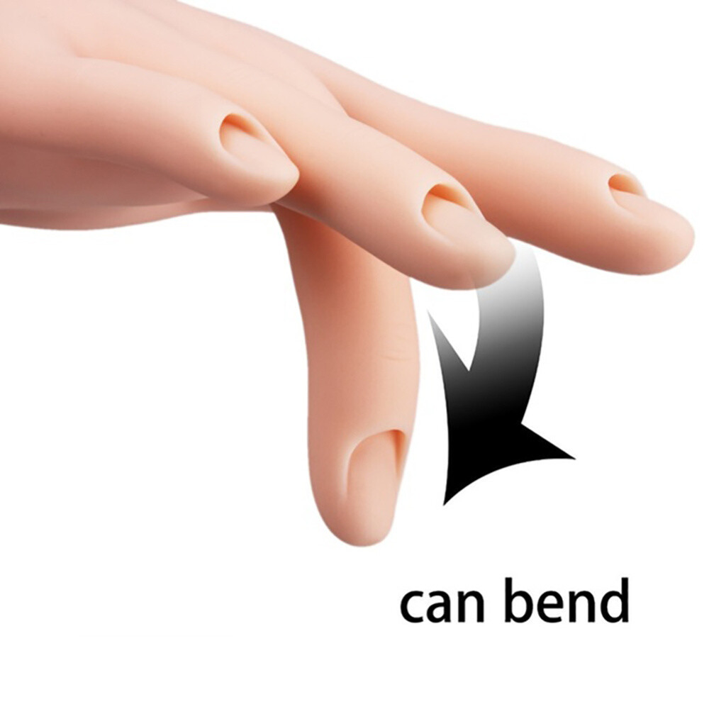 Beginner Nail Practice Hand Nail Manicure Mannequin Training Hand Left Hand