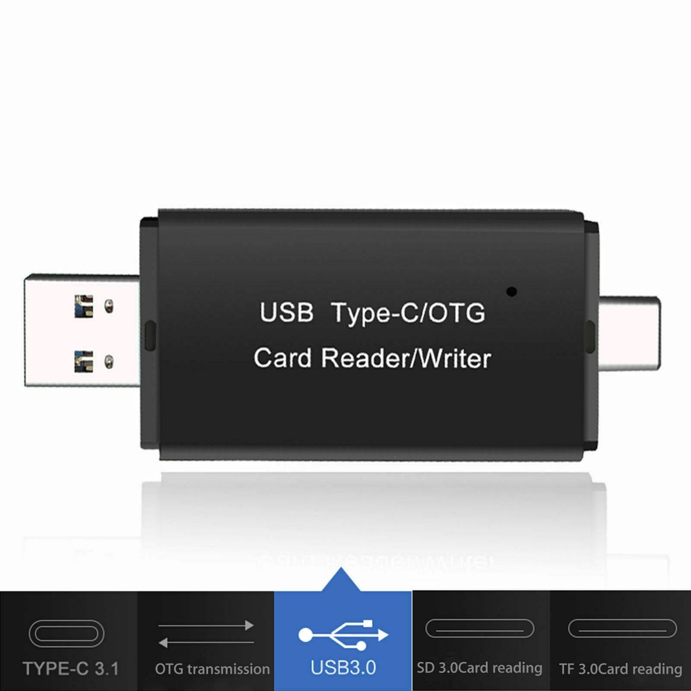 Card Reader USB 2.0 Type C Micro SD TF OTG Smart Memory Adapter Laptop ComputerC