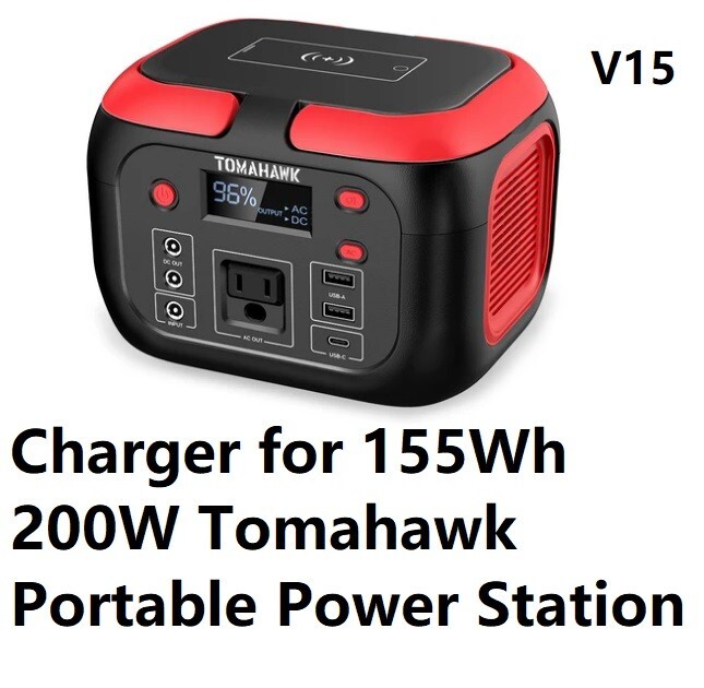 🔥AC DC Adapter battery Charger For 155WH 200W TOMAHAWK POWER STATION