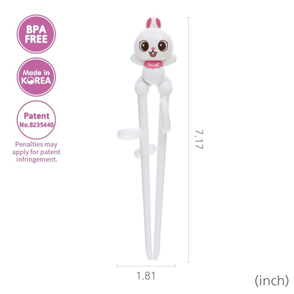 Rabbit White Chopsticks, Training Chopsticks, Learning, Beginner, Training, P...