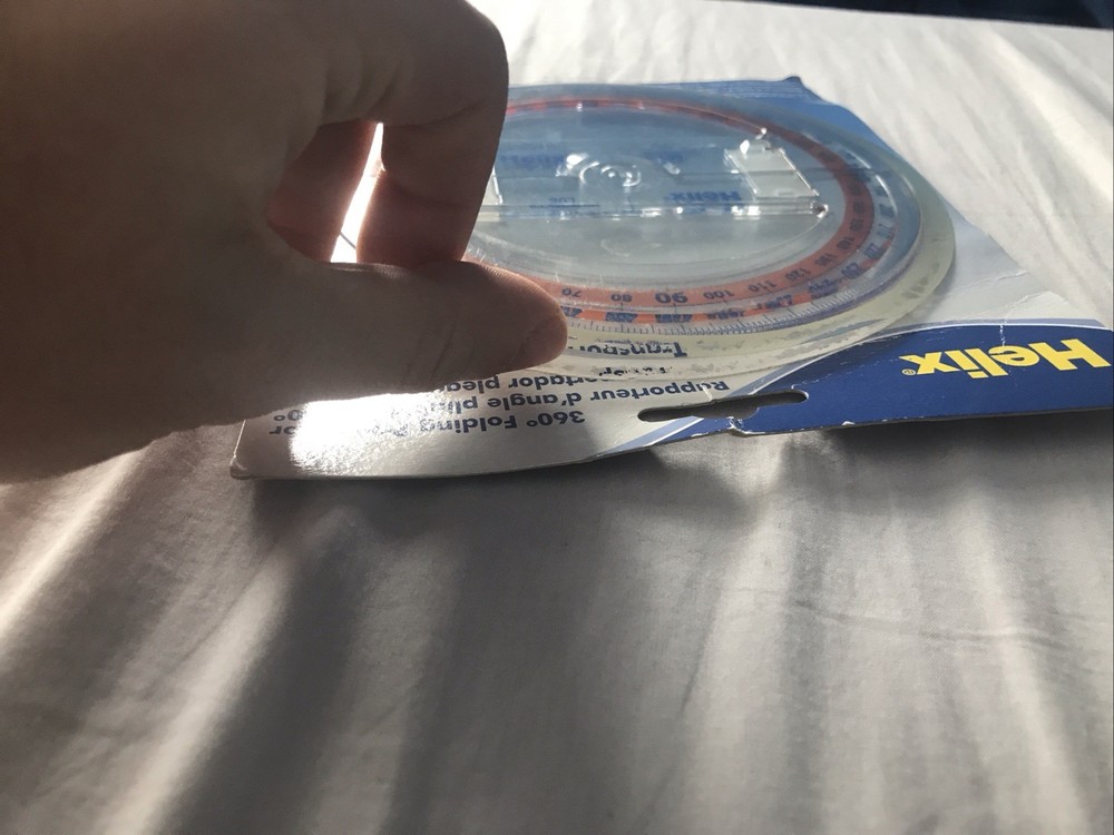 Helix 360 Degree Folding Angle Measure Protractor New RARE OOP