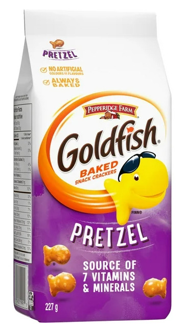 Goldfish Baked Pretzel Crackers, 227g (4 Pack)