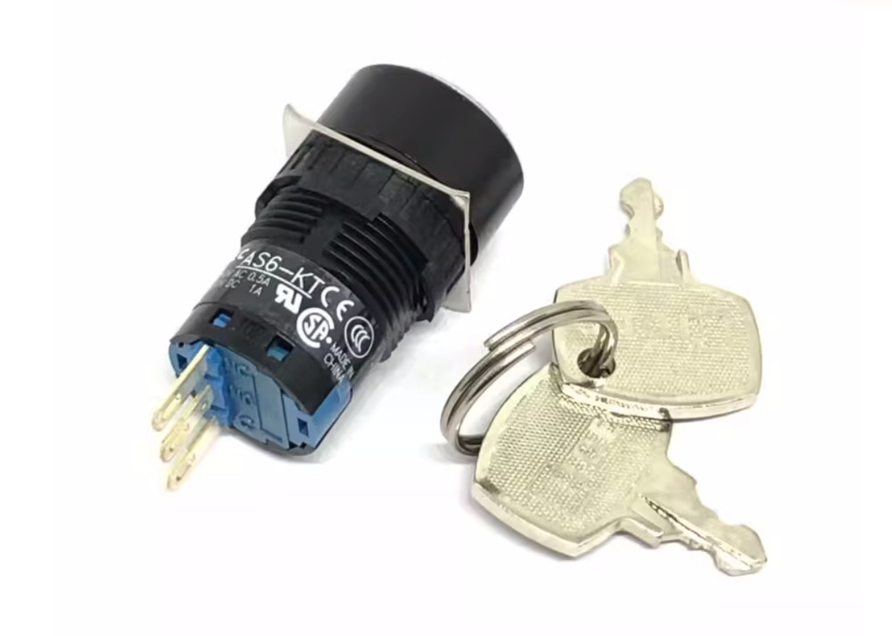 1PC New IDEC Self-locking key switch AS6M-2KT2AC 2NO2NC 2nd gear #LL