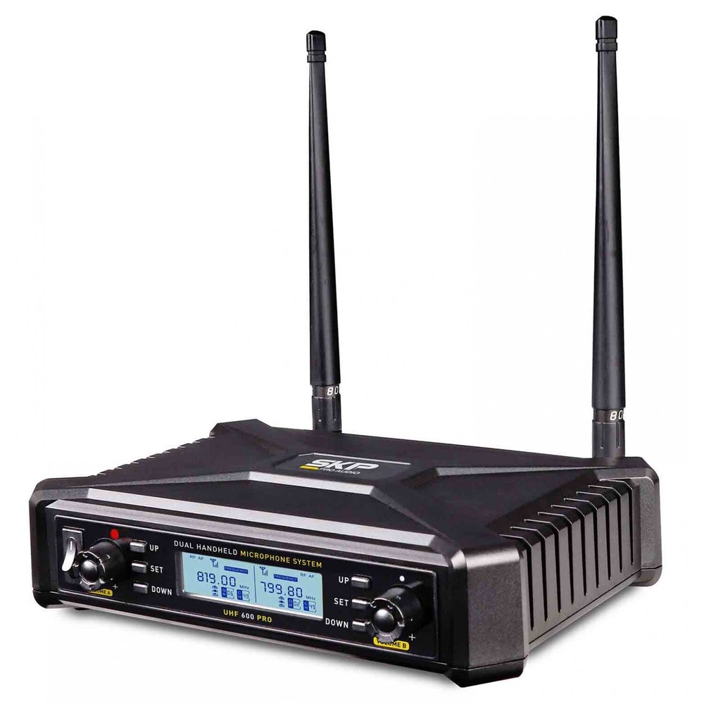 SKP Audio UHF-600 Pro Digital Wireless Vocal - Dual Handheld Microphone System