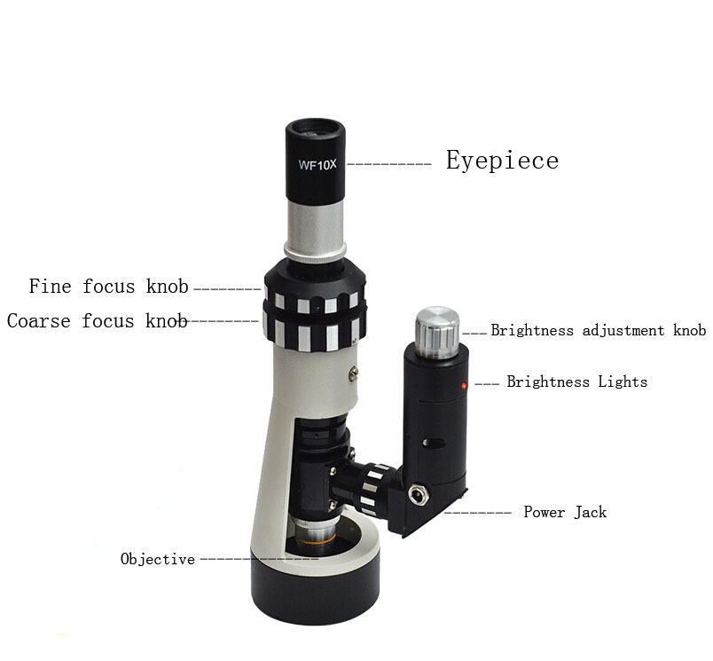 Portable Polarizing Metallograph Microscope w/ Polarizing Filter Carrying Box