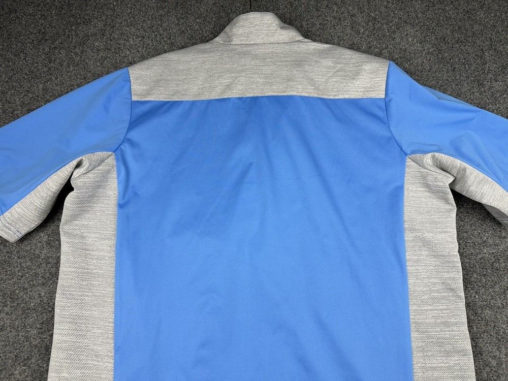 Antigua 1/4 Zip Golf Pullover Trainer Jacket Sz Large Pockets Blue Athletic