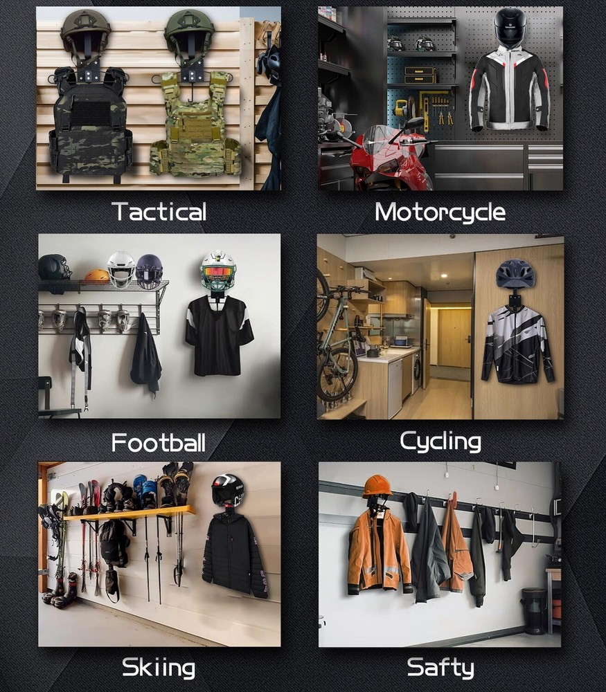 Tactical Accessory Display Rack Ferrous with Helmet Holder Multipurpose mount