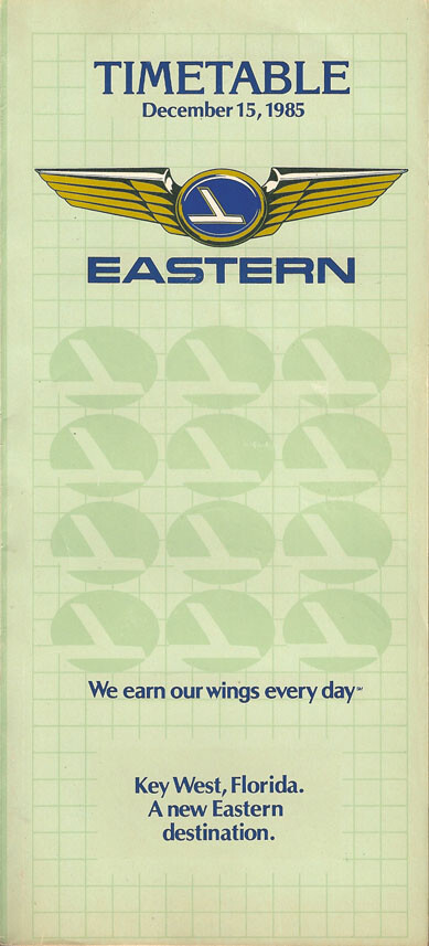 Eastern Airlines system timetable 12/15/85 [3080] Buy 4+ save 25%