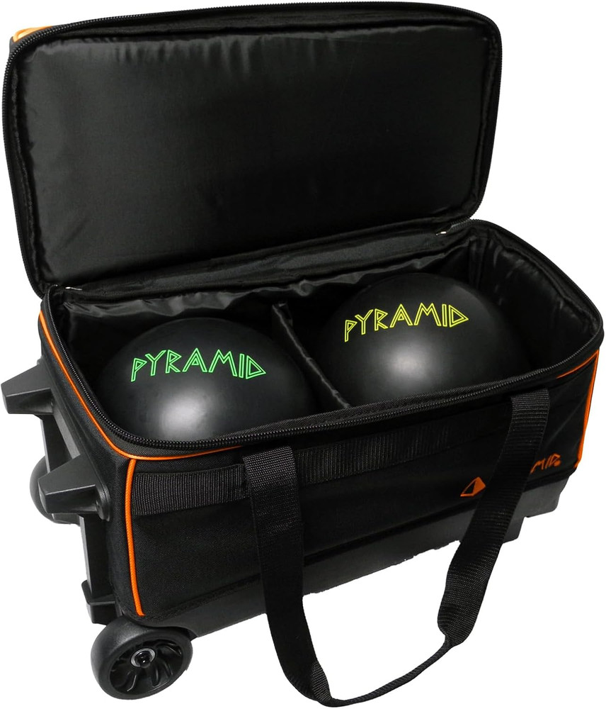 Prime Double Roller 2 Ball Bowling Bag with Large Separate Compartment for Bowli