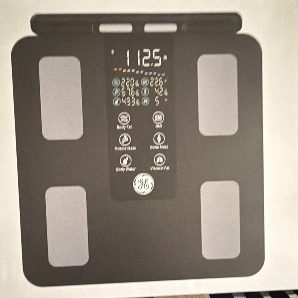 GE Digital Body Fat BMI Muscle Bone Water Scale Multi User Black