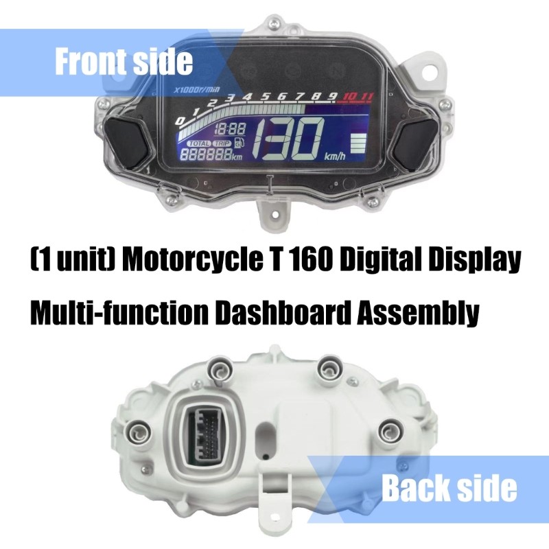 Motorcycle Digital Display Tachometer Speedometer Odometer Instrument Panel