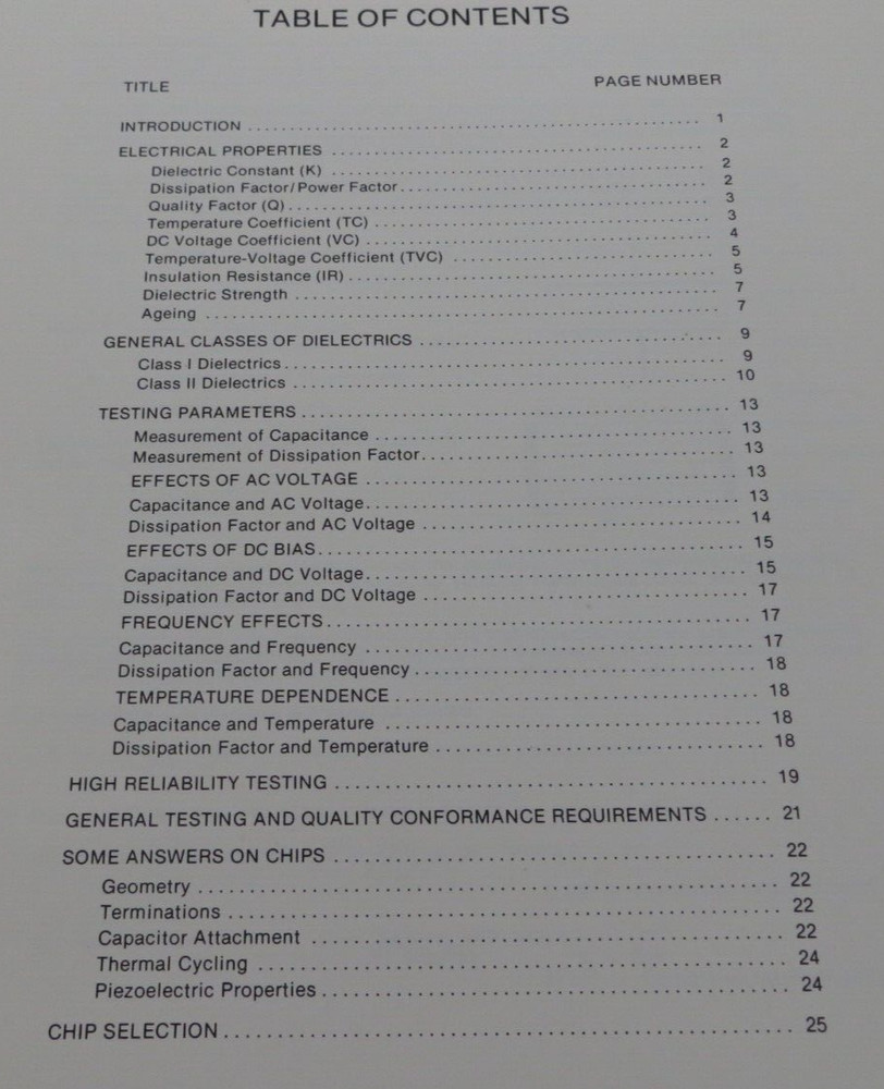 Johanson Monolithic Dielectrics Understanding Chip Capacitors 1974 computer