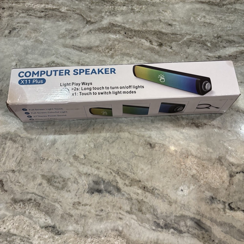 LENRUE X11 Plus Computer Speakers for Desktop, Touch Lights PC Speakers