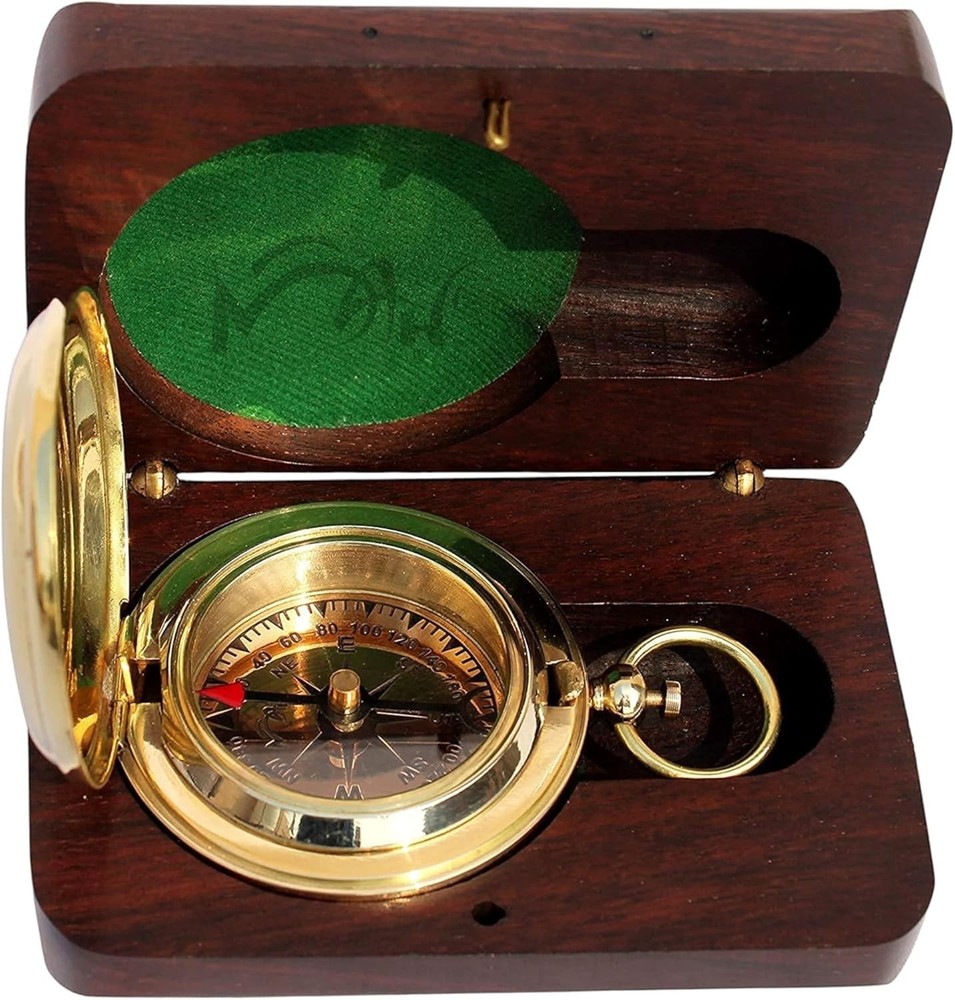 BRASS COMPASS ~ BRAND NEW Handmade Polished Brass Compass