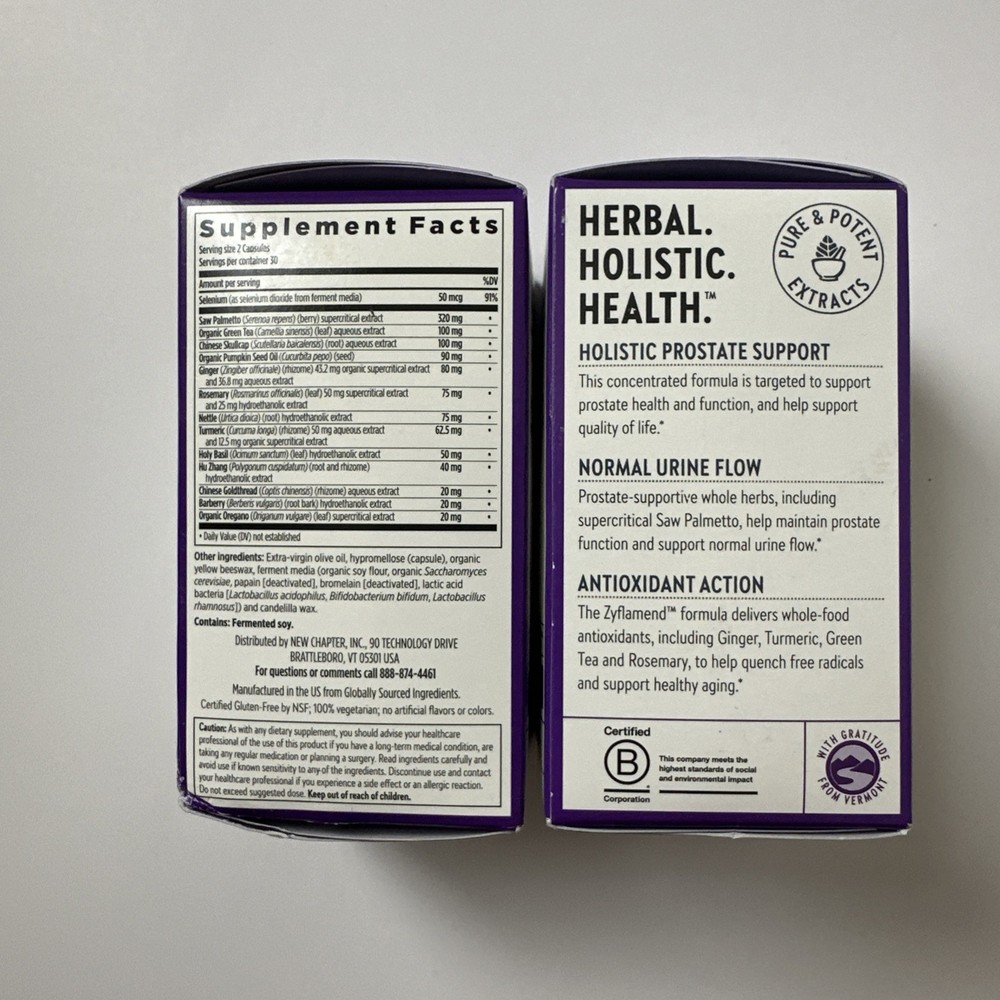 (2) New Chapter Prostate Supplement Zyflamend Prostate Exp. 10/26+