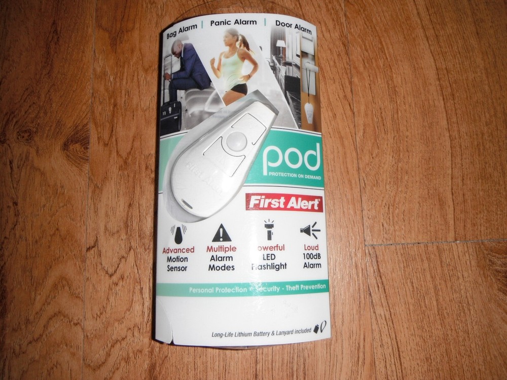 First Alert POD Protection on Demand Personal Alarm, Motion Sensor Flashlight