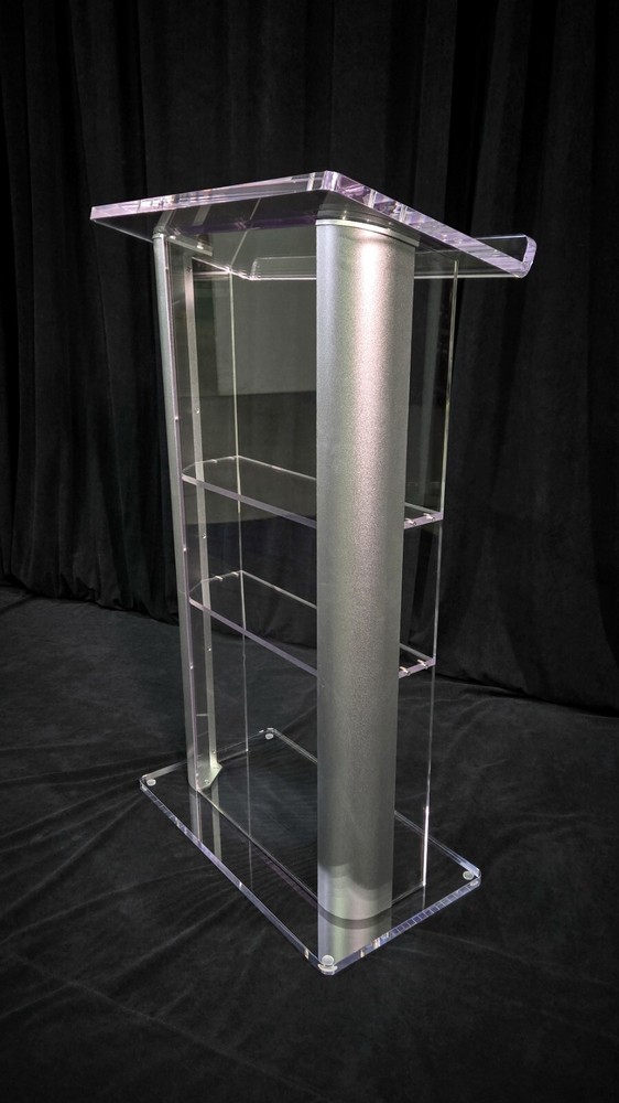 Acrylic Lectern with Aluminum Sides