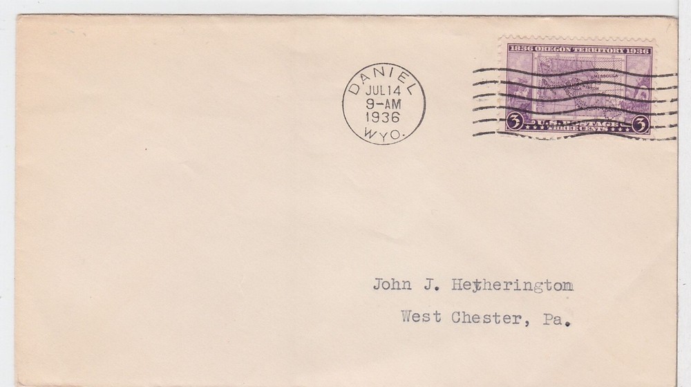 TurtlesTradingPost -  Oregon Territory #783 1936 FDC  No Cachet