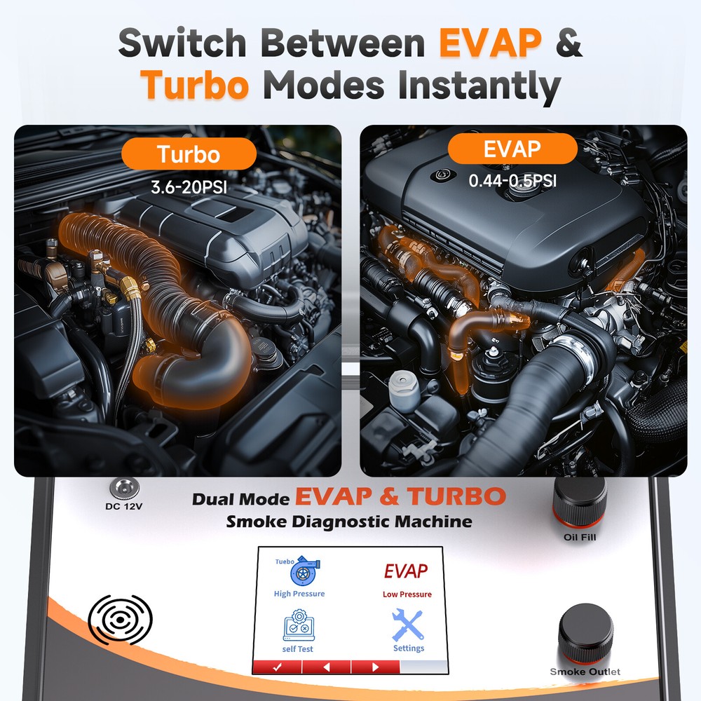 FOXWELL ST2000 EVAP Turbo System Auto Smoke Machine Diagnostic Leak Detection