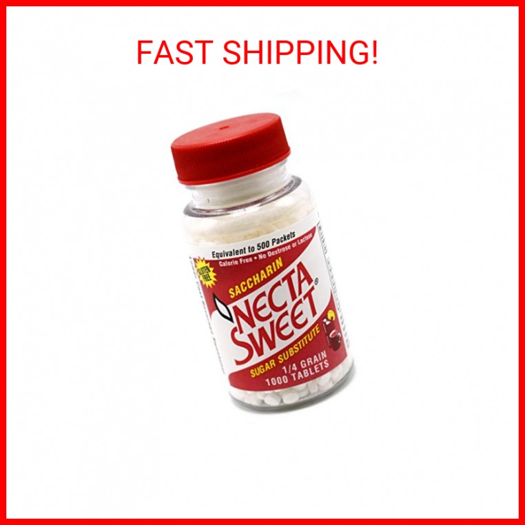 Saccharin Sugar Substitute Tablets 1/4 Grain - 1000 Count
