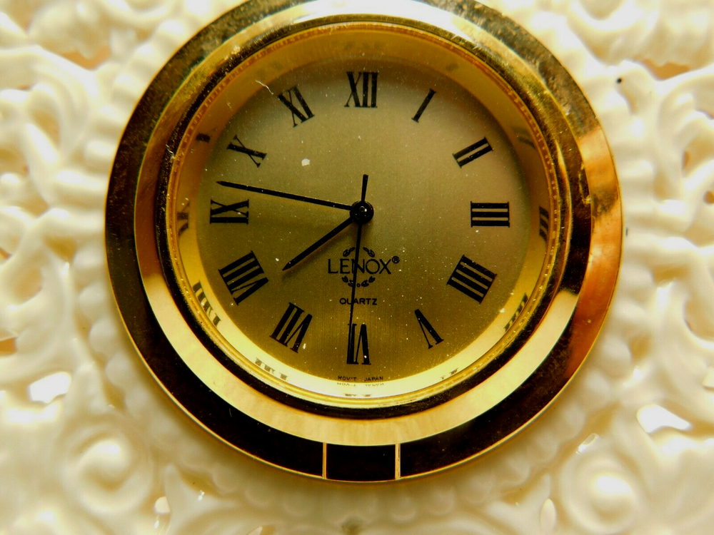 Lenox~Mini Porcelain Square Clock 3 1/4" x 3 1/4"
