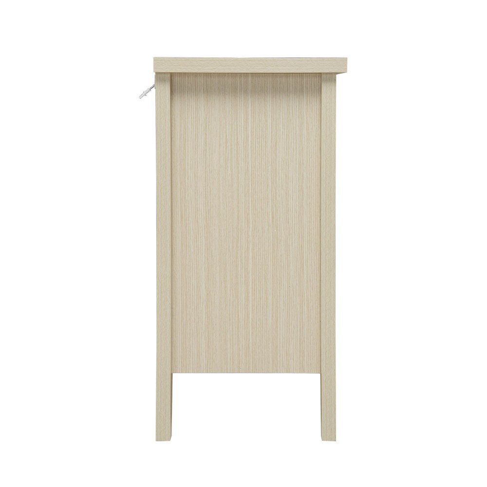 3 Drawer Sideboard Buffet with Adjustable Shelves, Storage Cabinet
