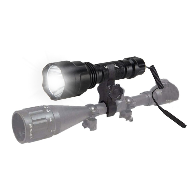 10000LM LED Flashlight 800 Yards Hunting White Light Torch Predator Scope Mount