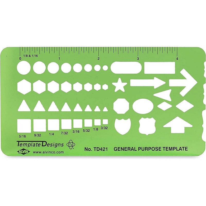 Alvin All Purpose Plastic Template | TD421
