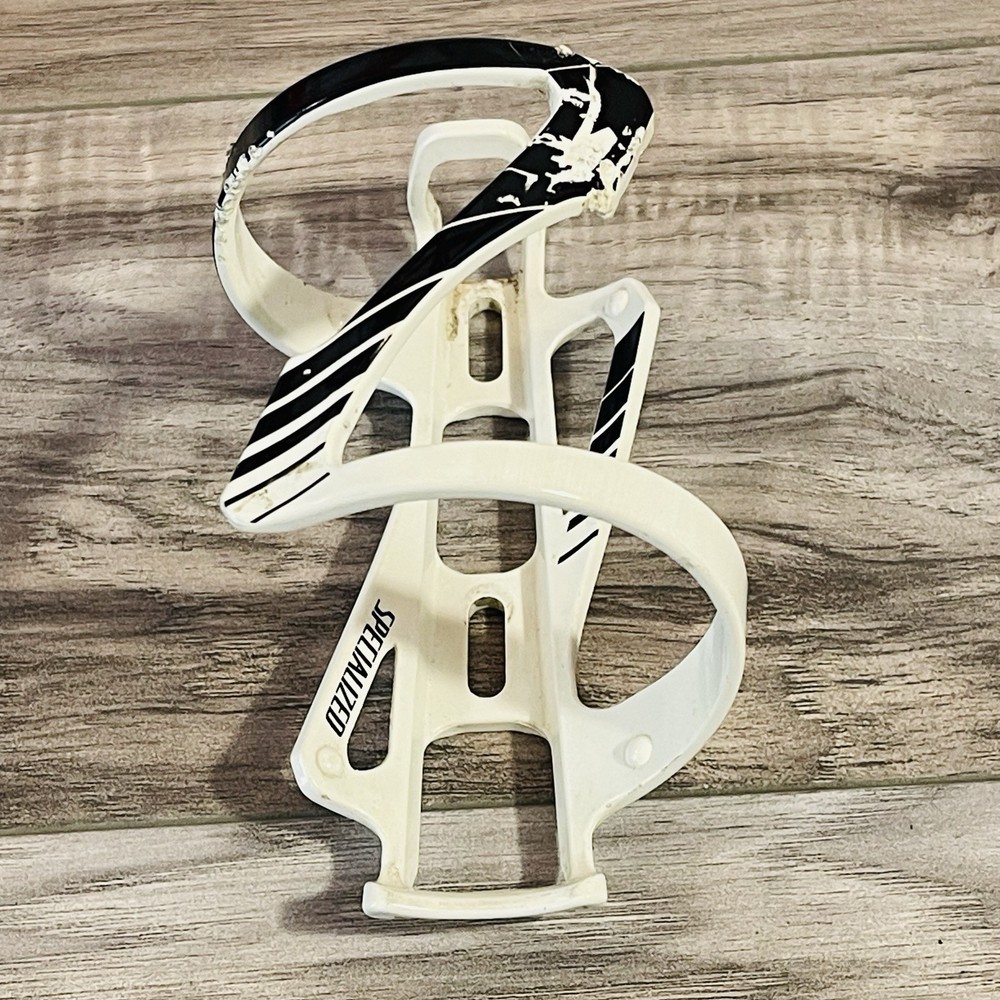 Used Specialized ZEE Bottle Cage Side Loading Right Entry White with Black