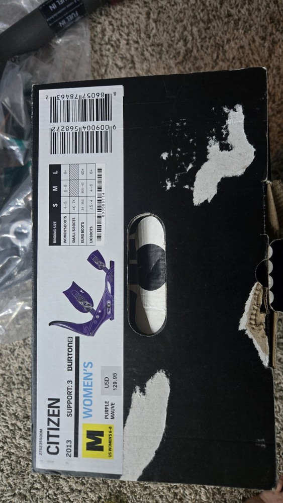Burton CITIZEN Snowboard Bindings Medium Purple Discs & Hardware