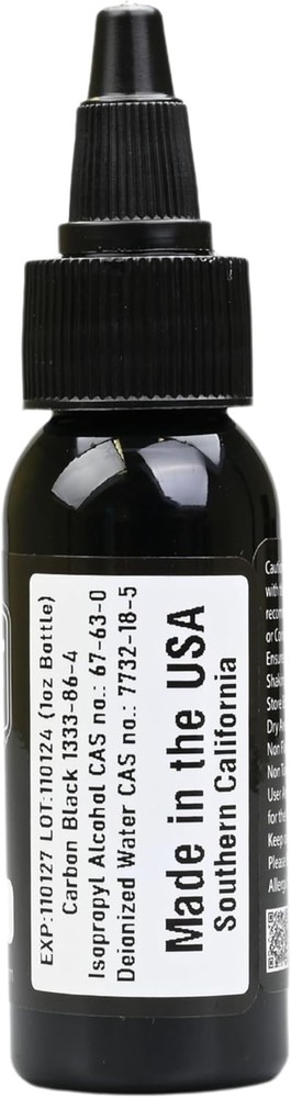 Nighthawk Black Tattoo Ink - Permanent Solid Color for 1 fl oz,