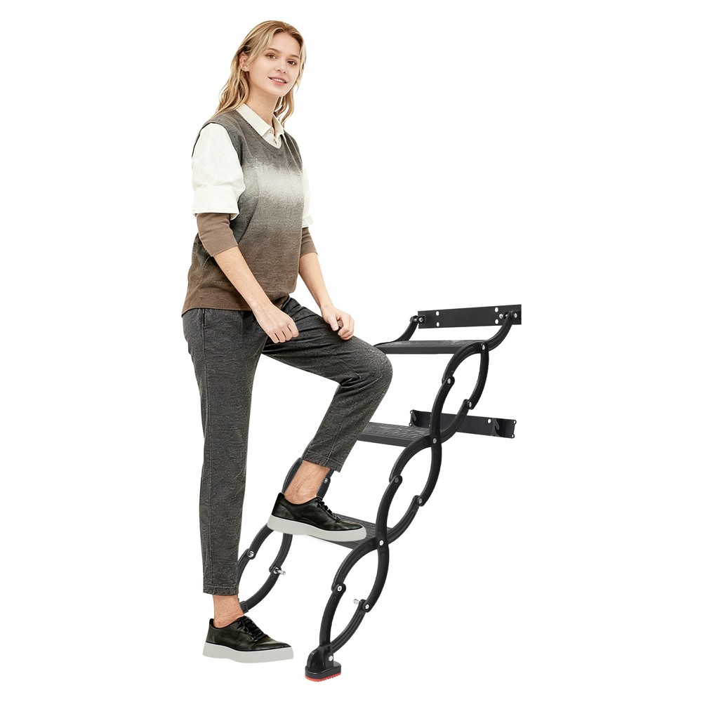 Wall Mounted Folding Ladder Telescoping Step Ladders Retractable Folding Stair