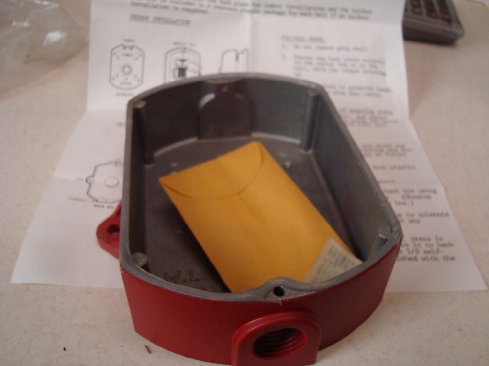 W.L. Jenkins 2-601 back box- RED- New