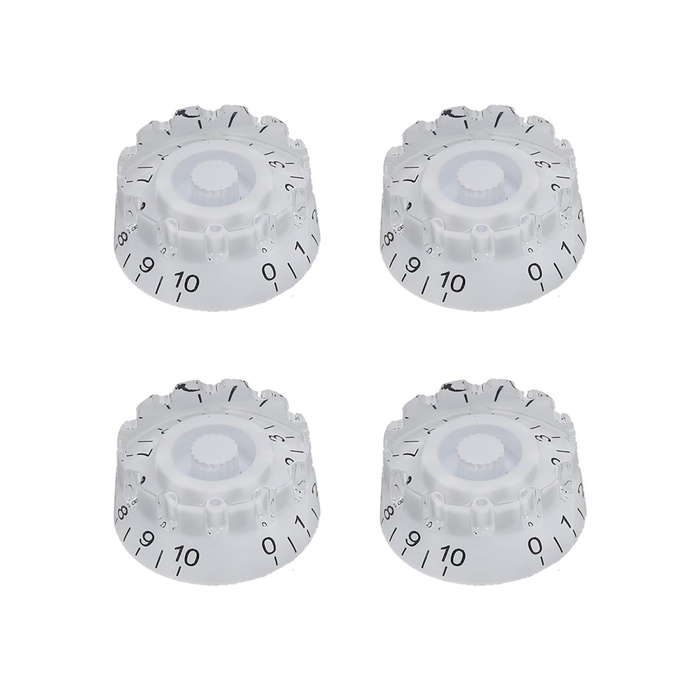 Notched Speed Knobs Speed Volume Tone Control Knobs White 4Pcs