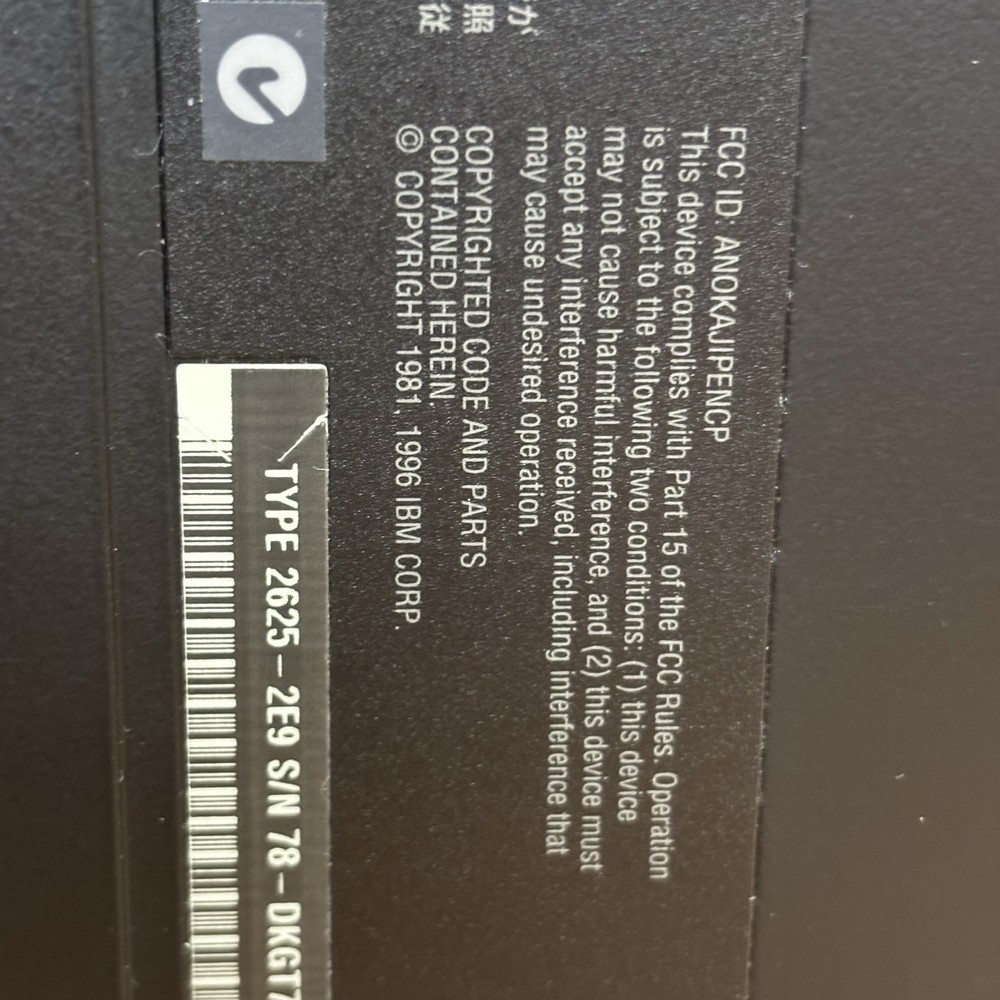 IBM Thinkpad 365X - Vintage Intel Pentium Notebook with Microsoft Windows