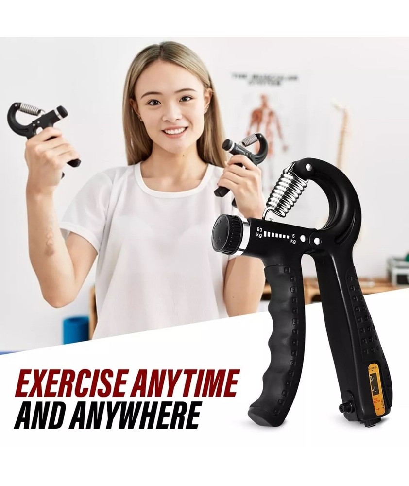 Hand Grip Strengthener, Adjustable Grip Strength Trainer with Adjustable Weight