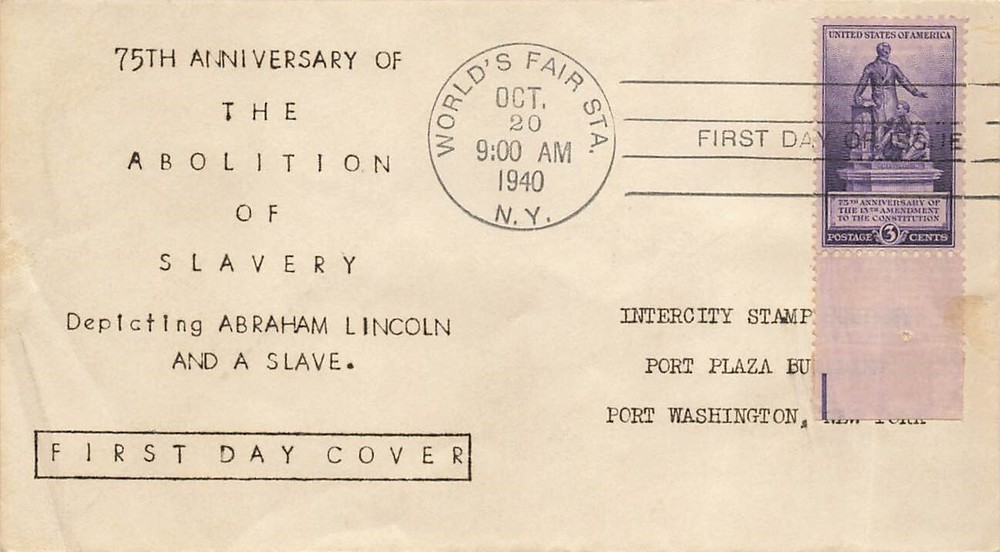 902 3c 13th AMENDMENT - Intercity cachet - NYPO cachet on back