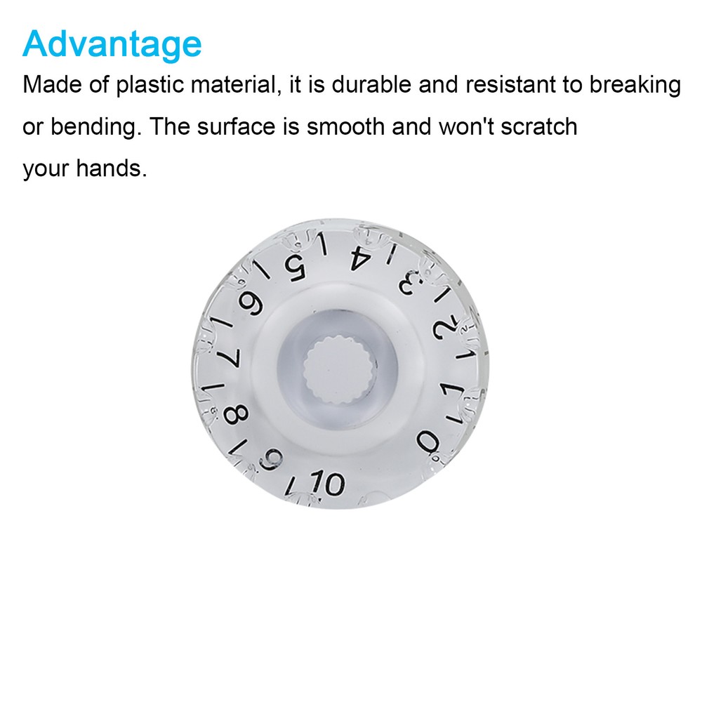 Notched Speed Knobs Speed Volume Tone Control Knobs White 4Pcs