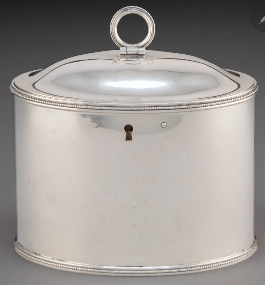 TIFFANY & CO STERLING SILVER TEA CADDY