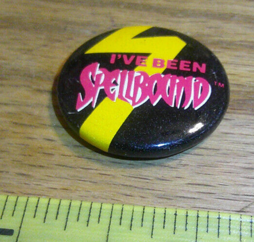 3 original Vintage pinback buttons "Ive Been Spellbound" 1987 Marvel