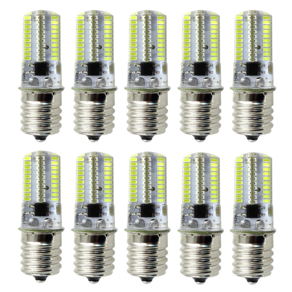 10pcs E17 Intermediate C9 LED Light 80Led Microwave Bulb 110V 120V White Lamp